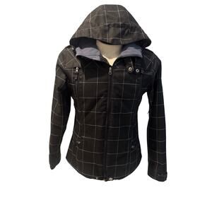 Burton Women’s Dry Ride Black Plaid Ski/Snowboarding Jacket Sz. Medium M Coat